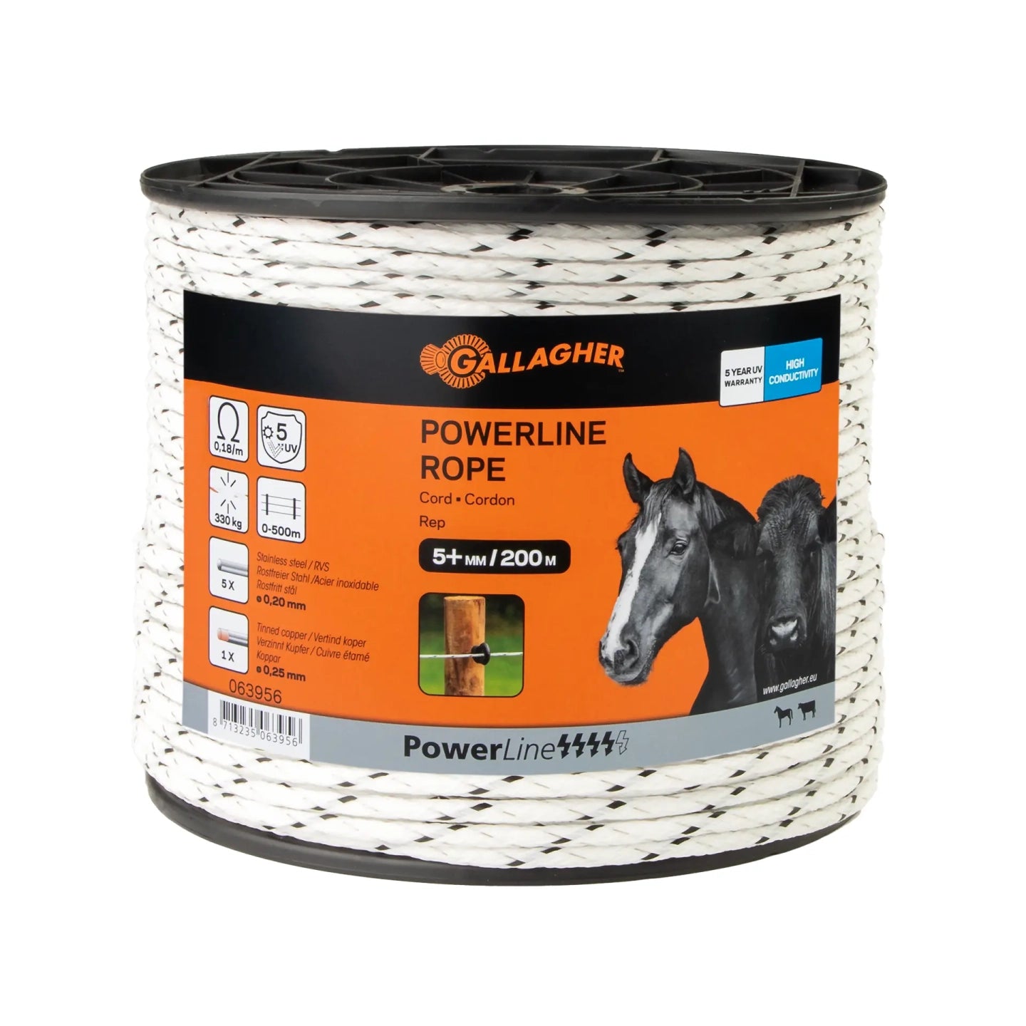 PowerLine-Cord (weiß, 200 Meter)
